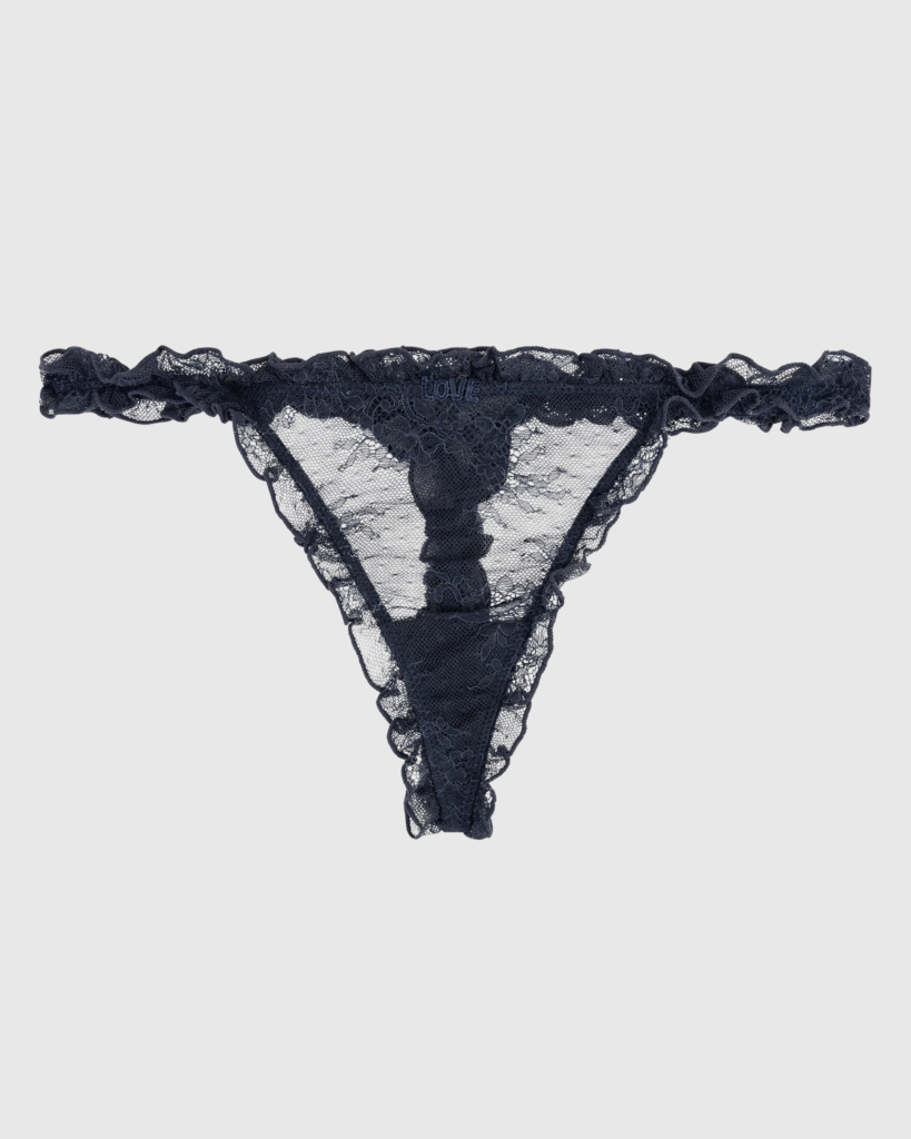 Lana Kanten String Donkerblauw