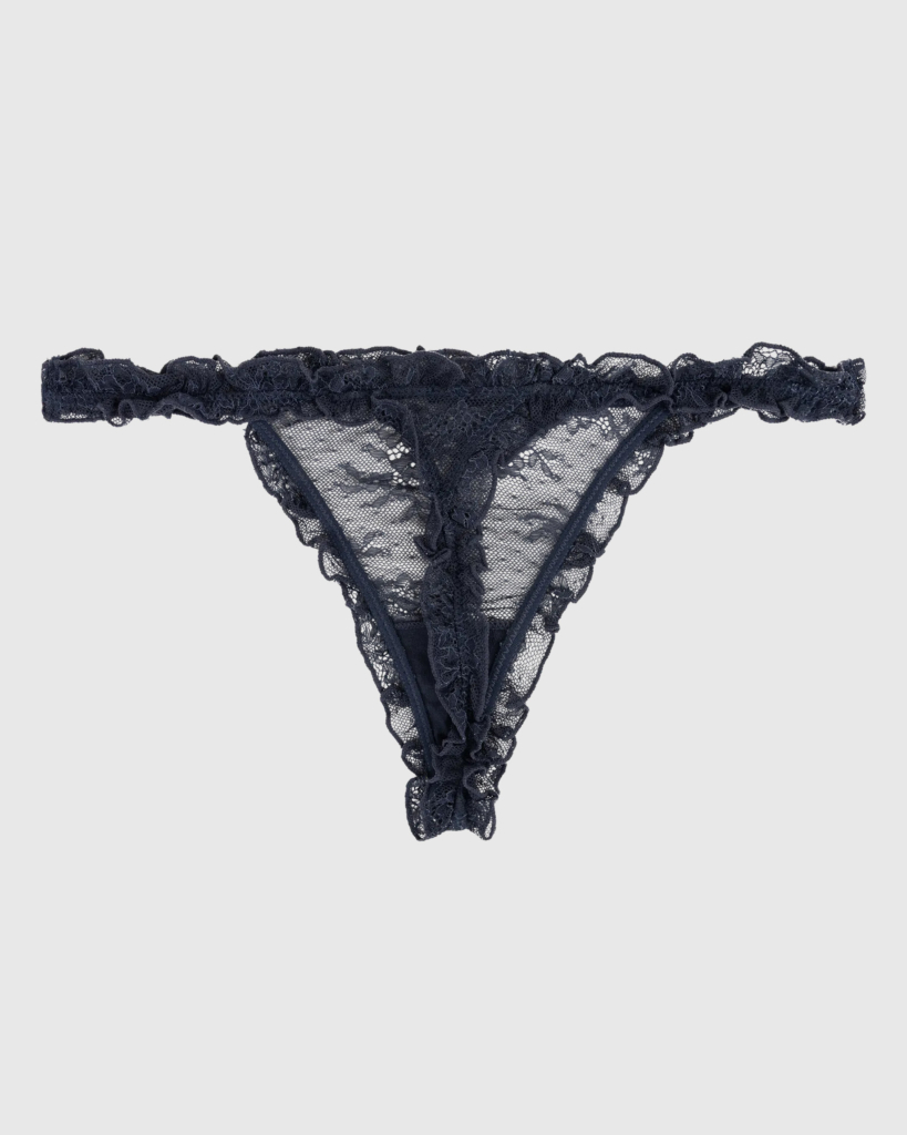 Lana Kanten String Donkerblauw