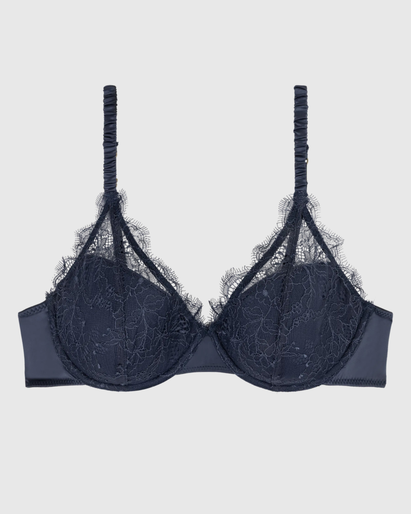 Gwyneth Kanten Beugel Bralette Donkerblauw