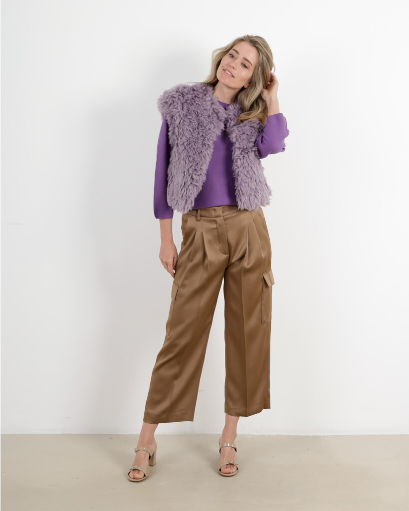 Satin Cargo Pantalon Miso