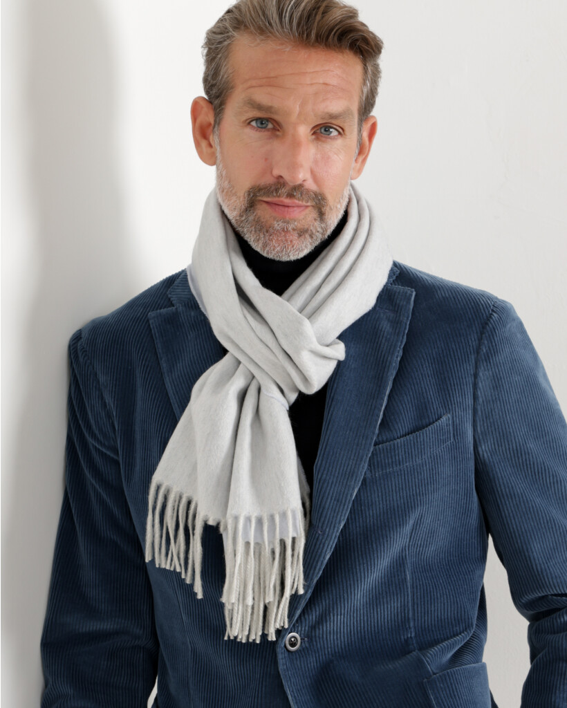 Arran Scarf Silver Light Blue 