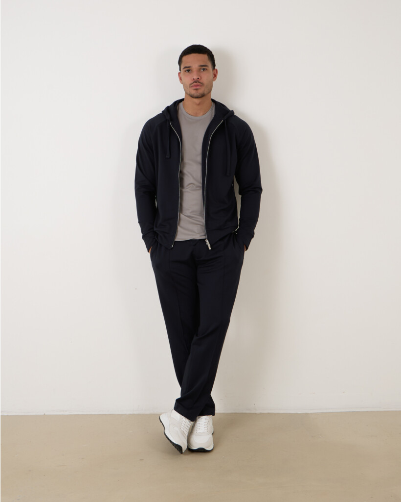 Zipped hoody marine 