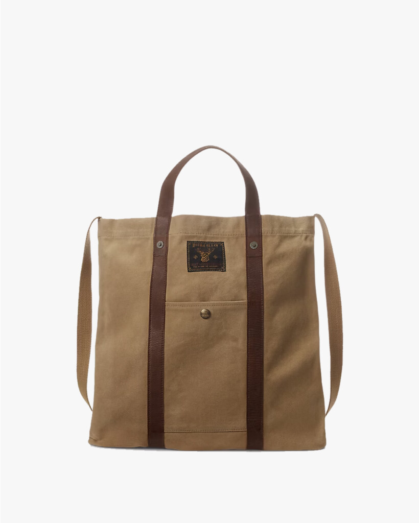 Canvas Leather Bag Camel