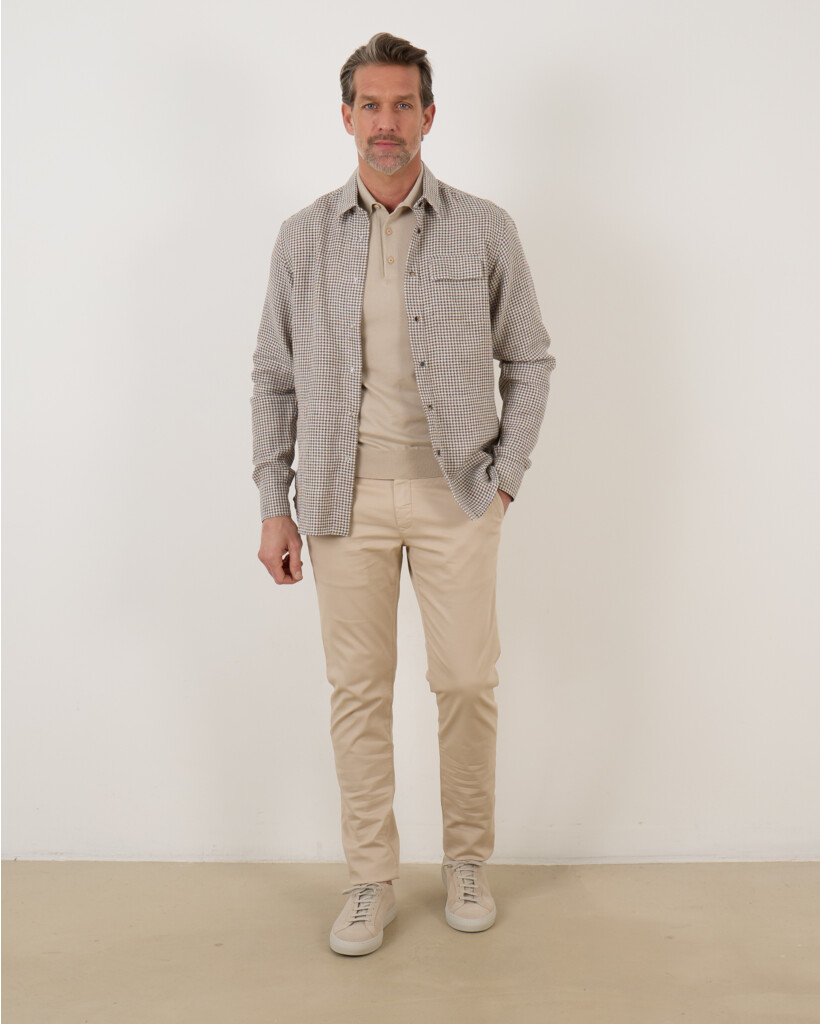 Overshirt Pied Du Poule Camel
