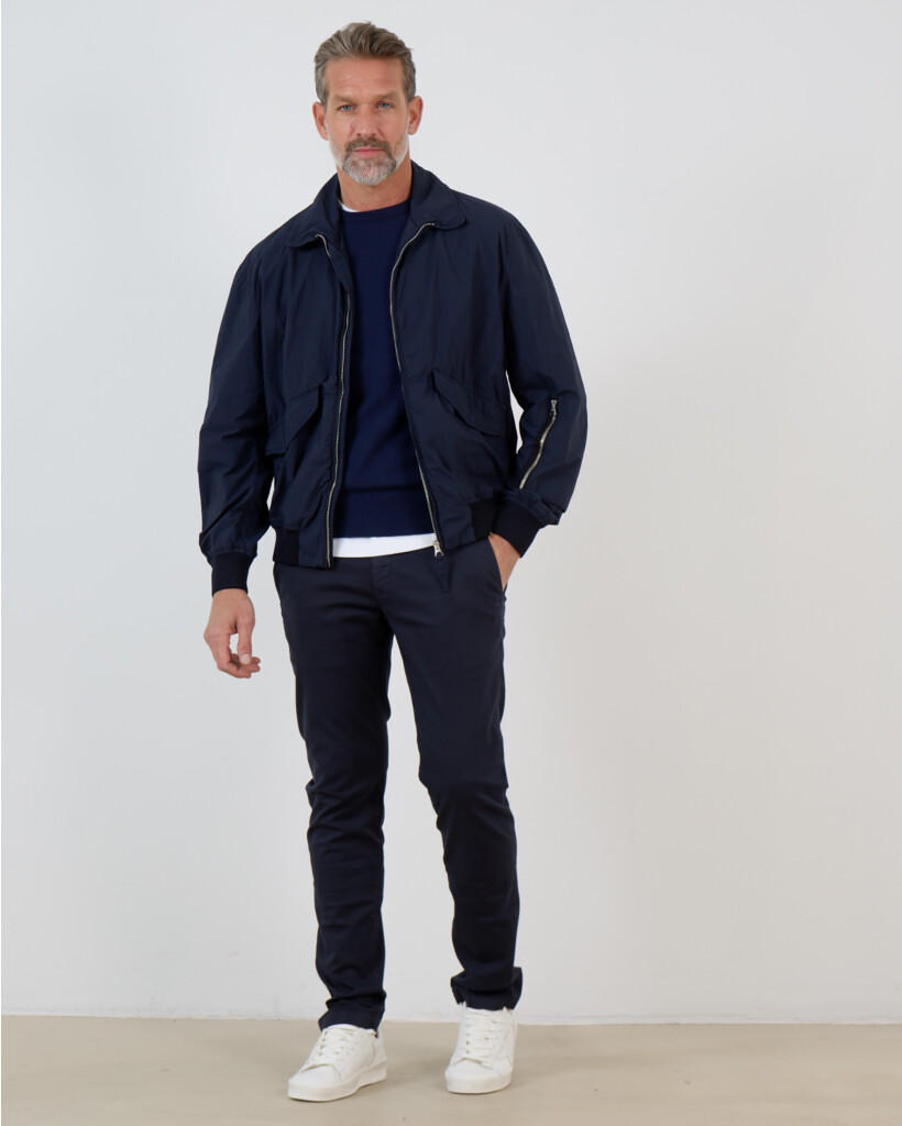 Kort Nylon Bomber Jack Navy