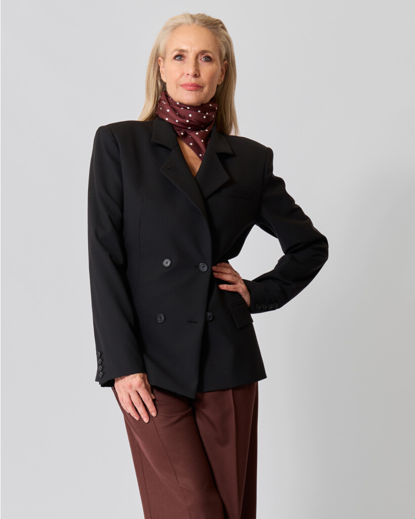 Bluff Wolblend Classic Blazer Zwart