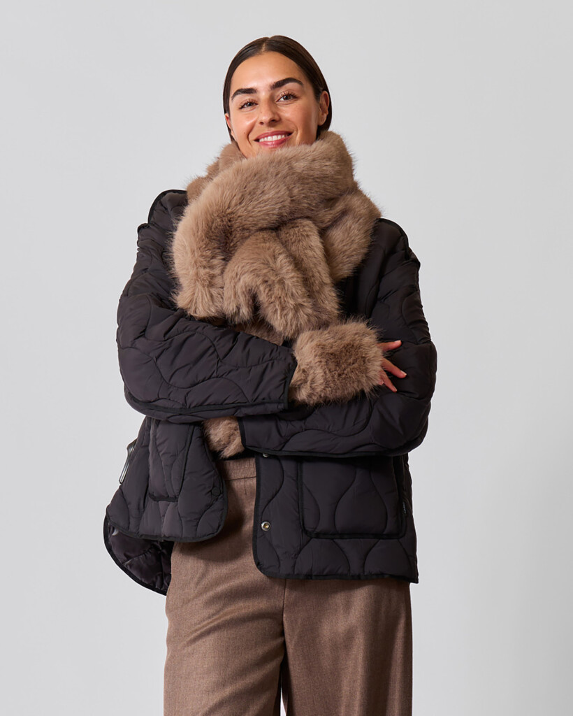 Lilly Faux Fur Wanten Taupe