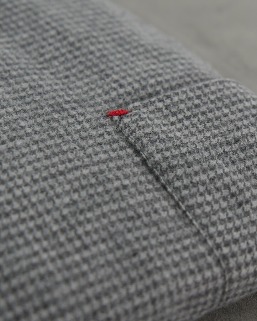 Zacht Overshirt Geruit Grijs