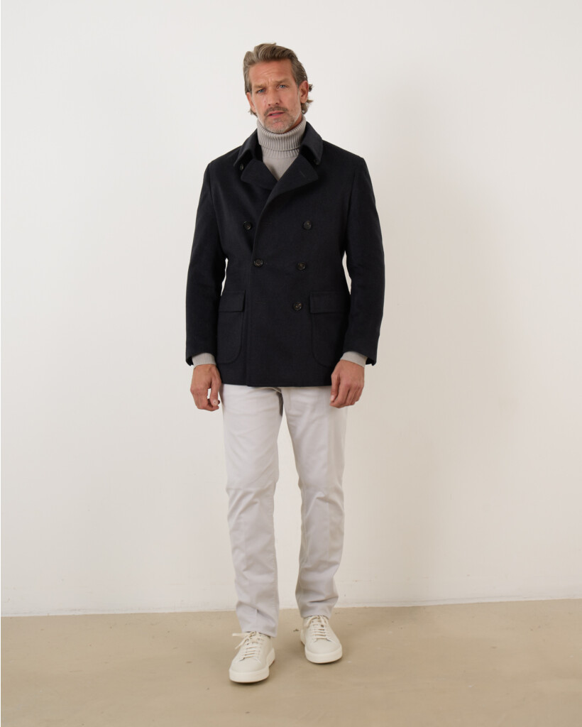 Peacoat Jas Antraciet 