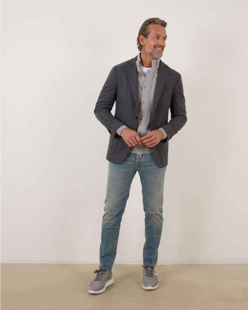 Colbert Single Breasted Mid Grey