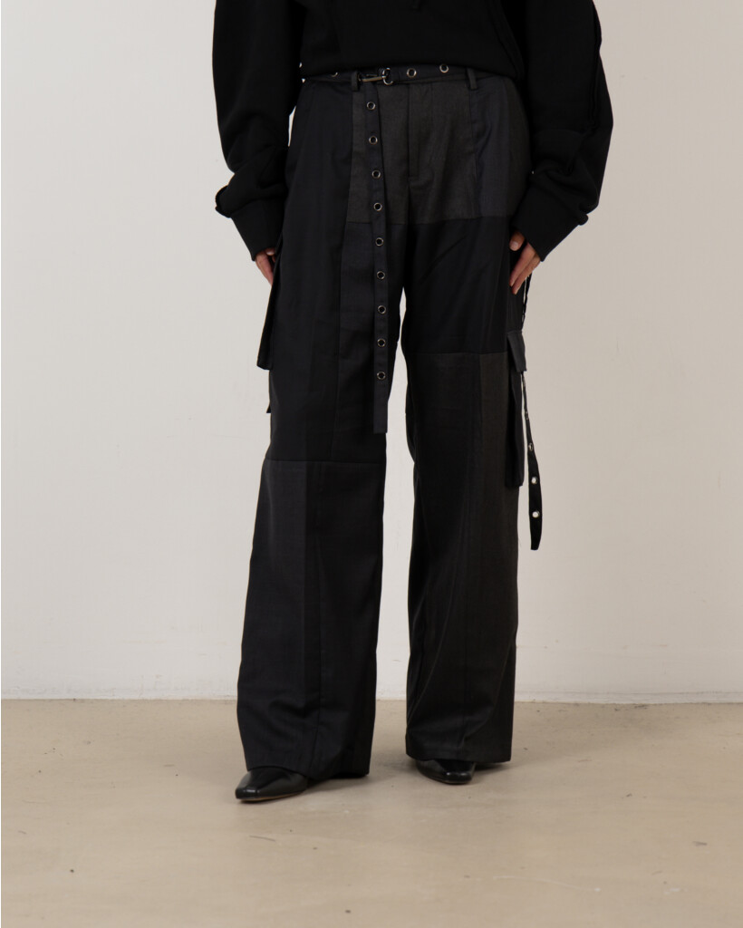 Pantalon Patchwork Zwart