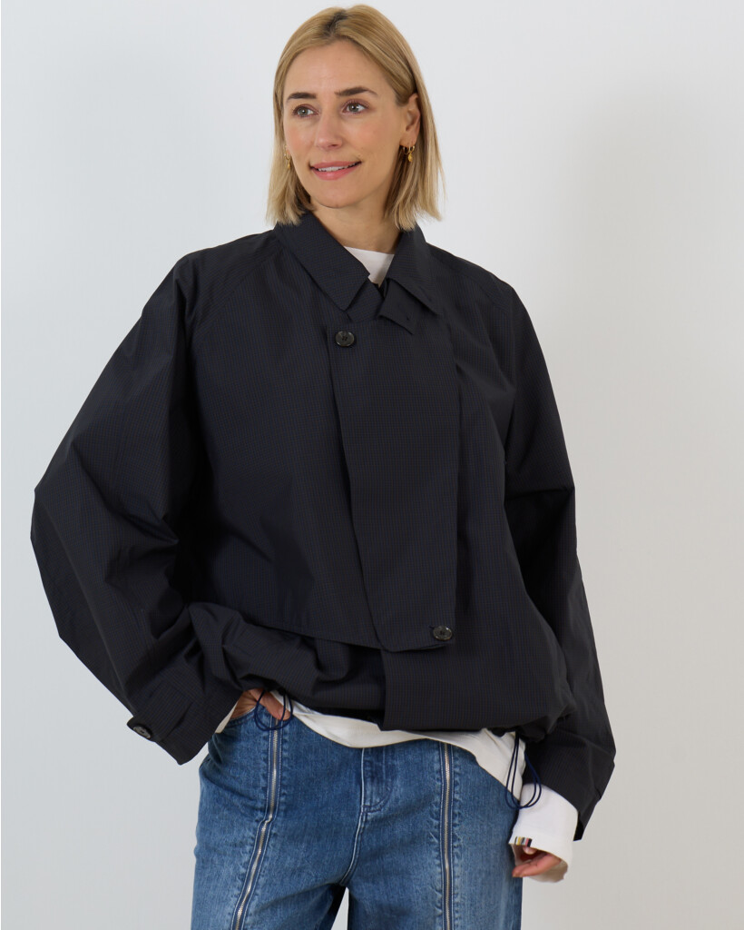 Charles Asymmetrische Trench Jack Navy
