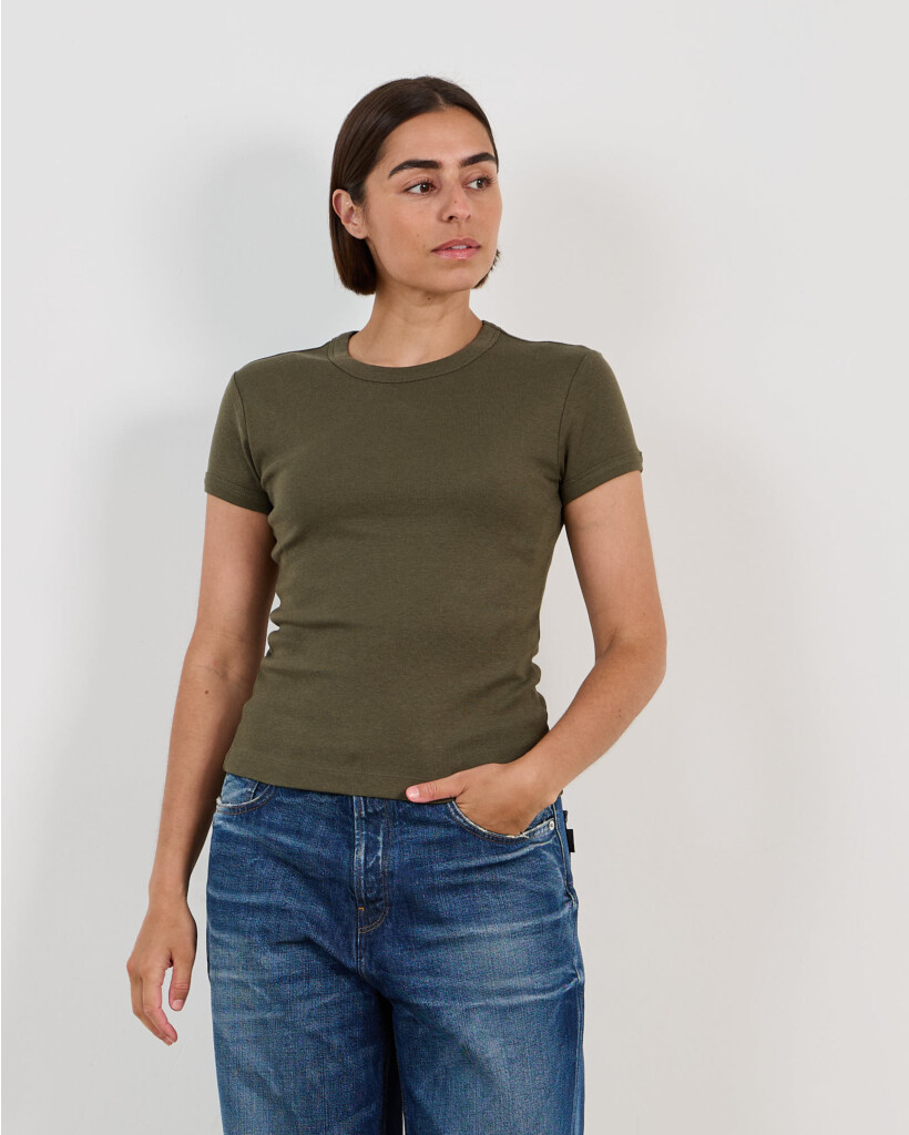 Katoenmix T-shirt Army Green