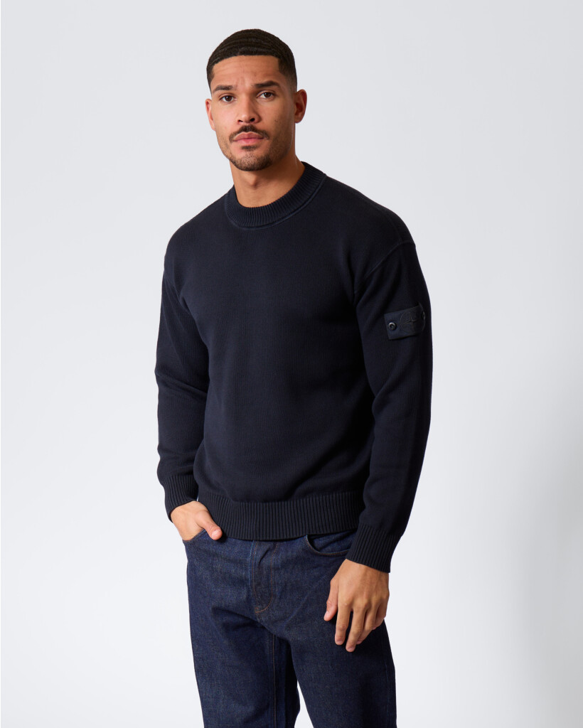 5100063 Crewneck Sweater met Kasjmier Marine