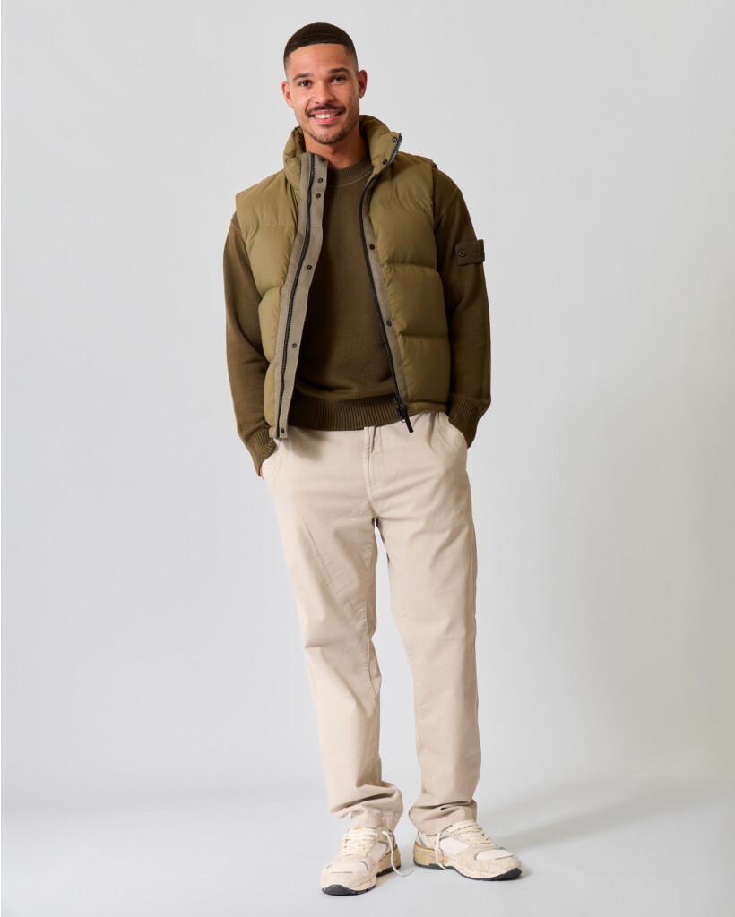 5100063 Crewneck Sweater met Kasjmier Military Green