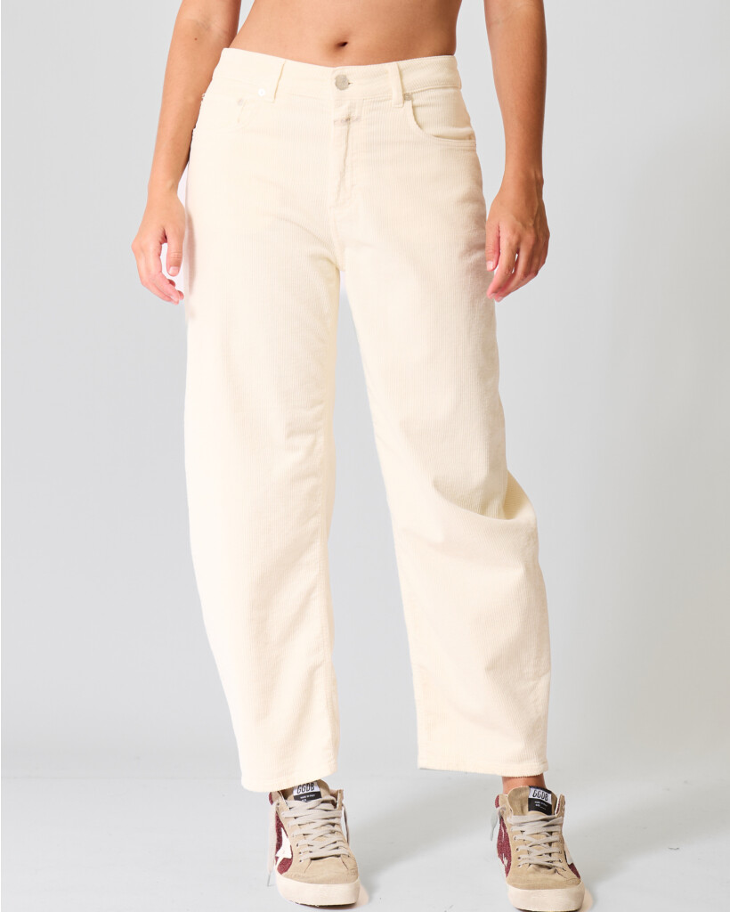Jazzie Corduroy Barrel Pantalon Cloud Cream L32