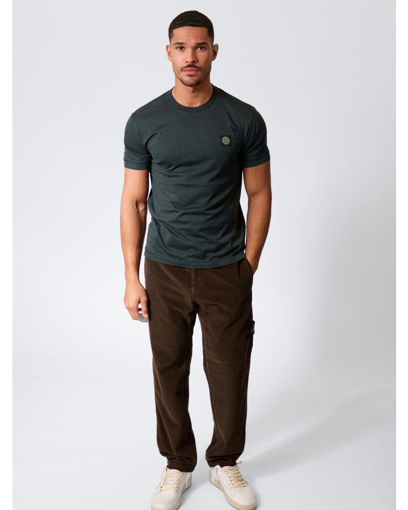 2100027 T-shirt met Patch Emerald Green