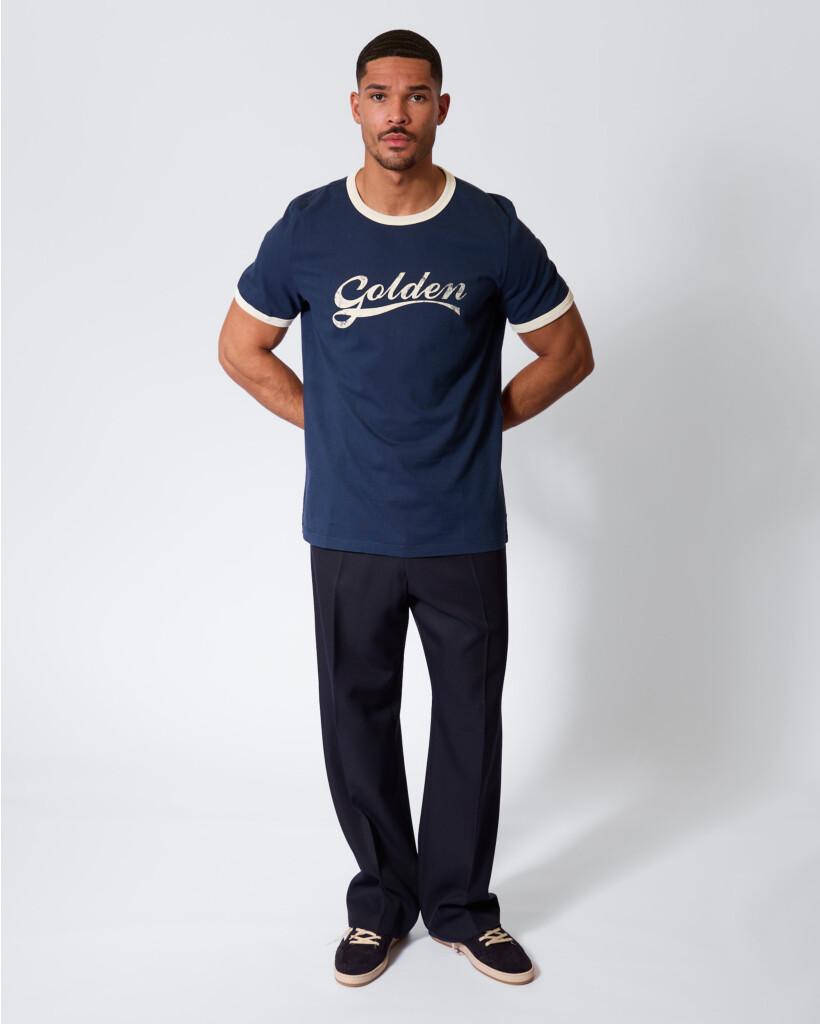 Varsity T-shirt met Logo Blauw
