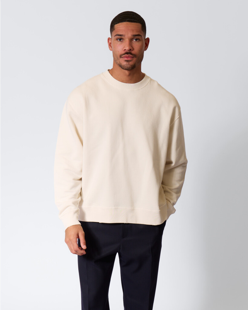 Distressed Sweater Heritage White