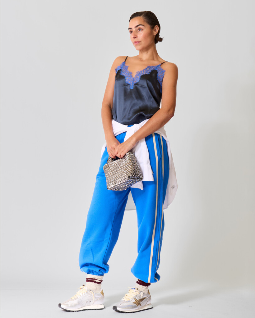 Pip Rib Hemdje met Kant Donkerblauw