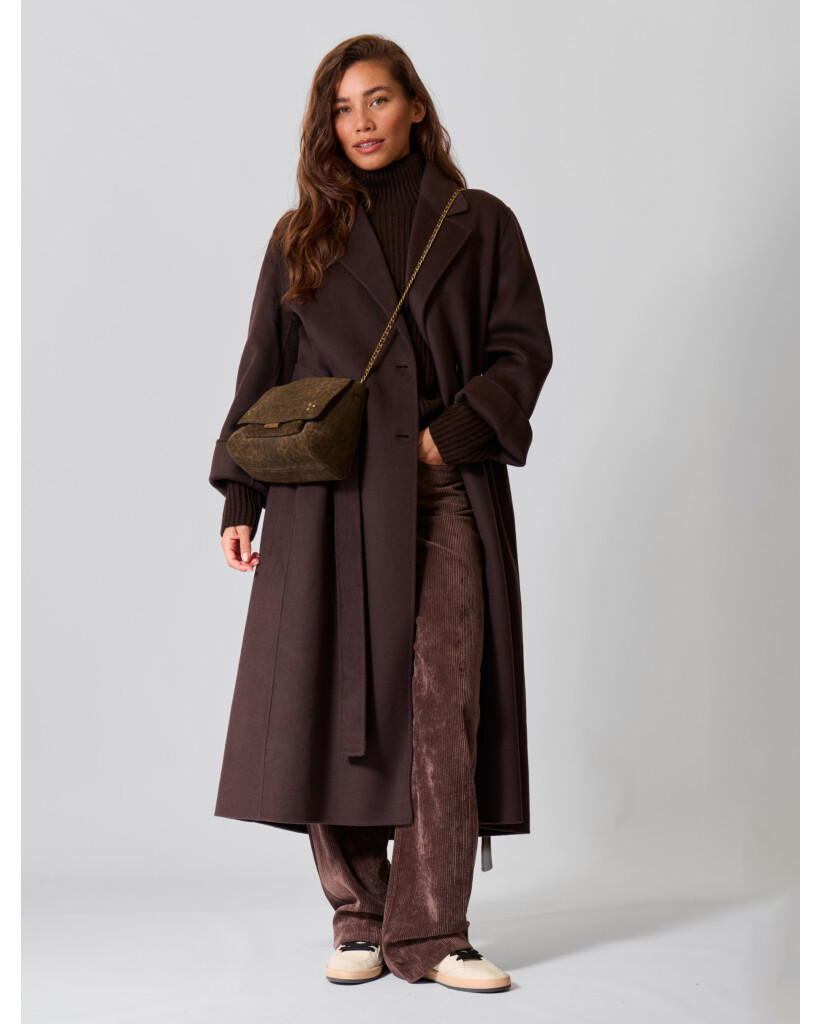 Upavon Double-face Wollen Jas Choco Brown