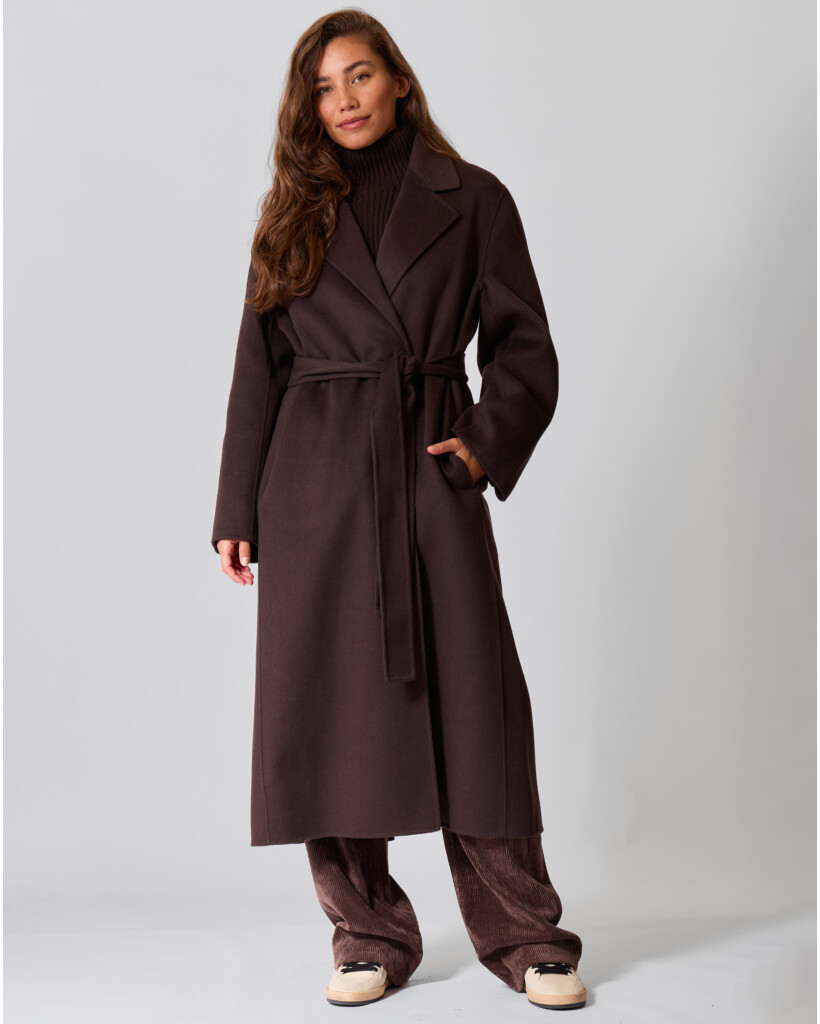 Upavon Double-face Wollen Jas Choco Brown