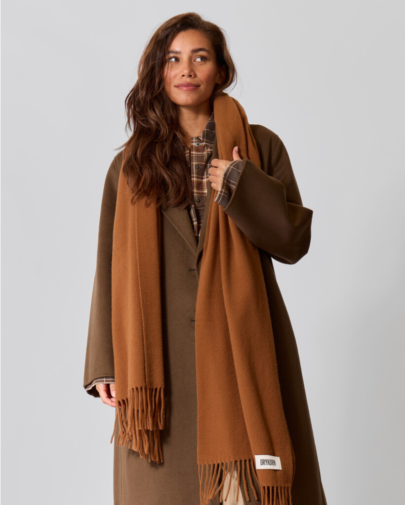 Gaze Wollen Twill Sjaal Cognac