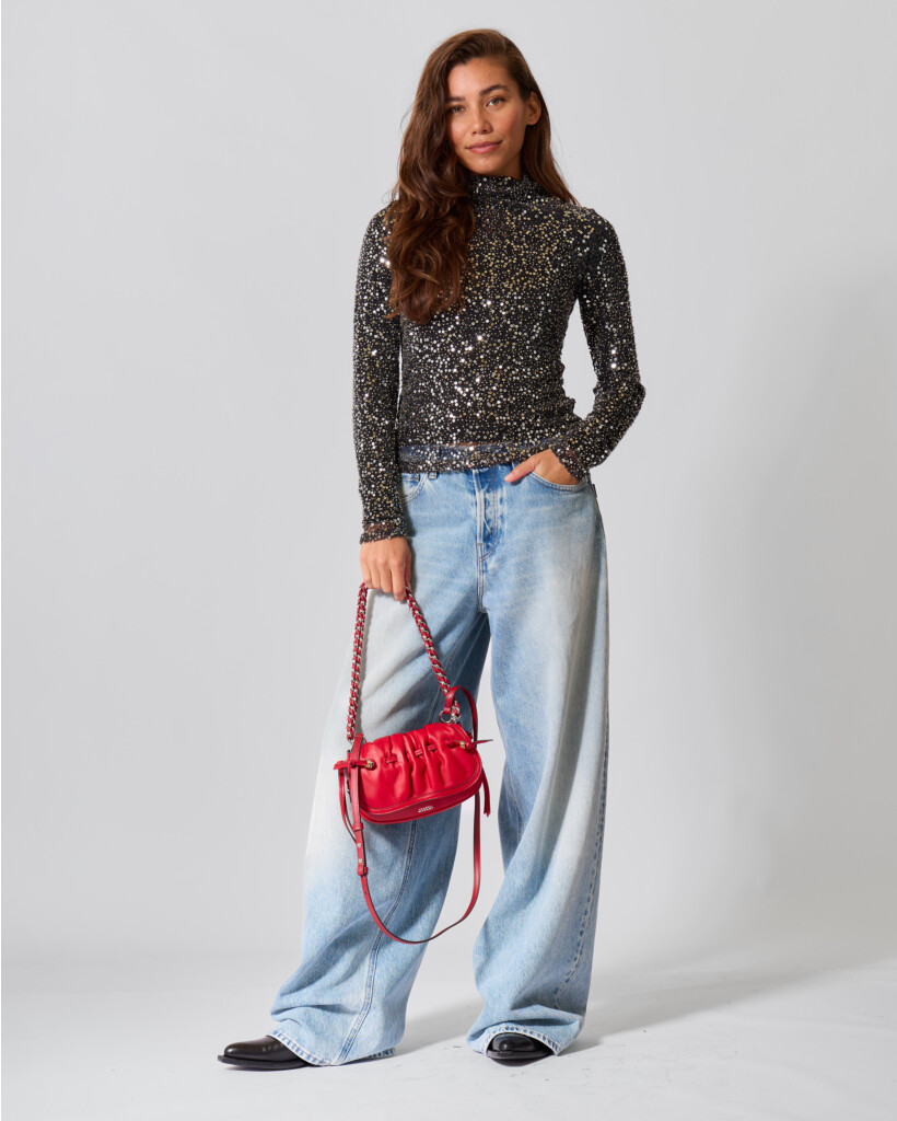 Lou Pailletten Longsleeve Zilver