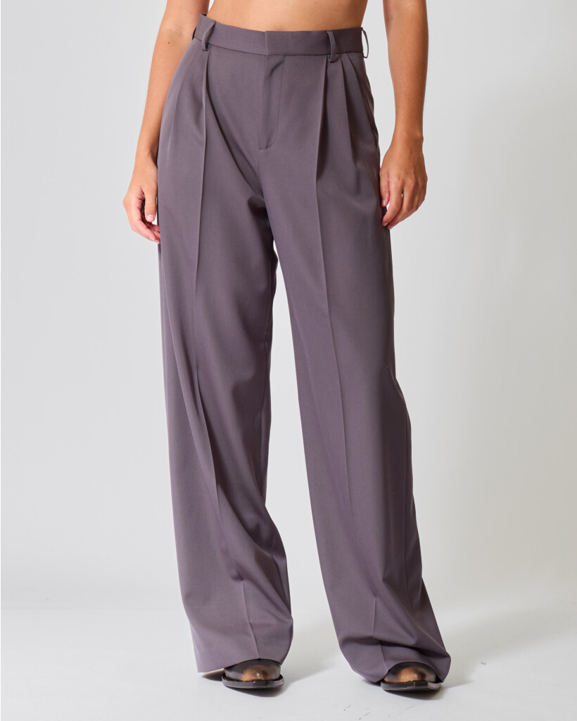 Damien Wollen Pantalon Smoked Grey