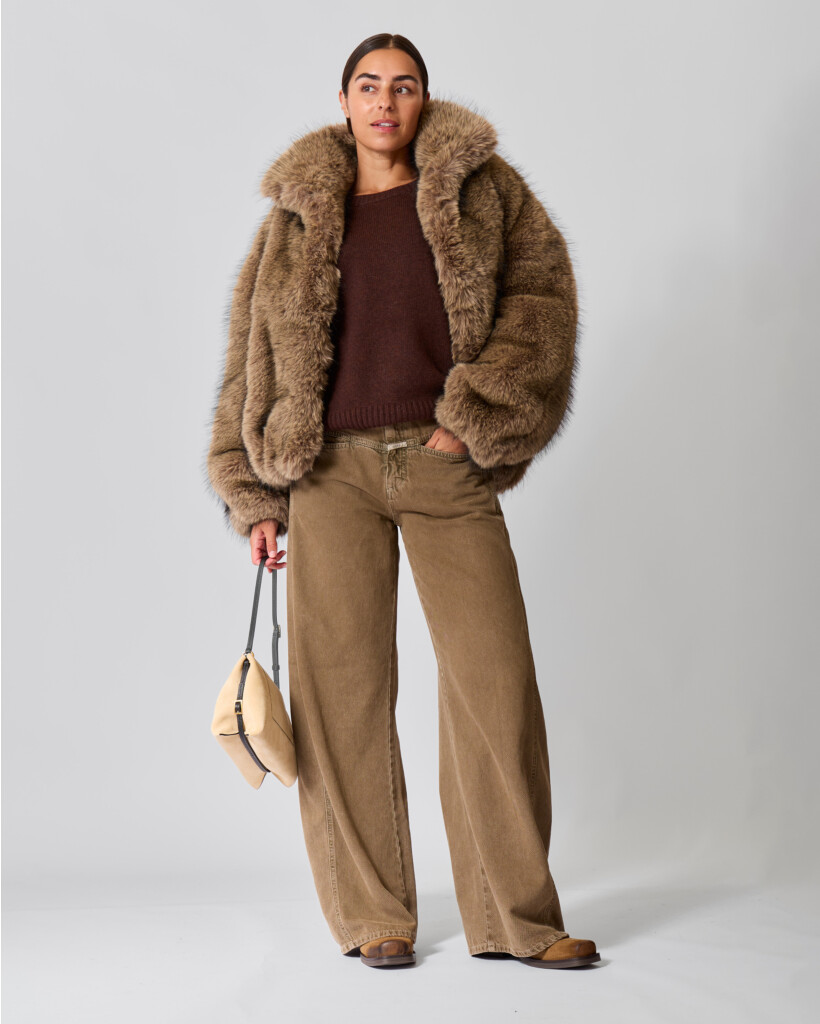 Elly Faux Fur Jack Khaki Fox
