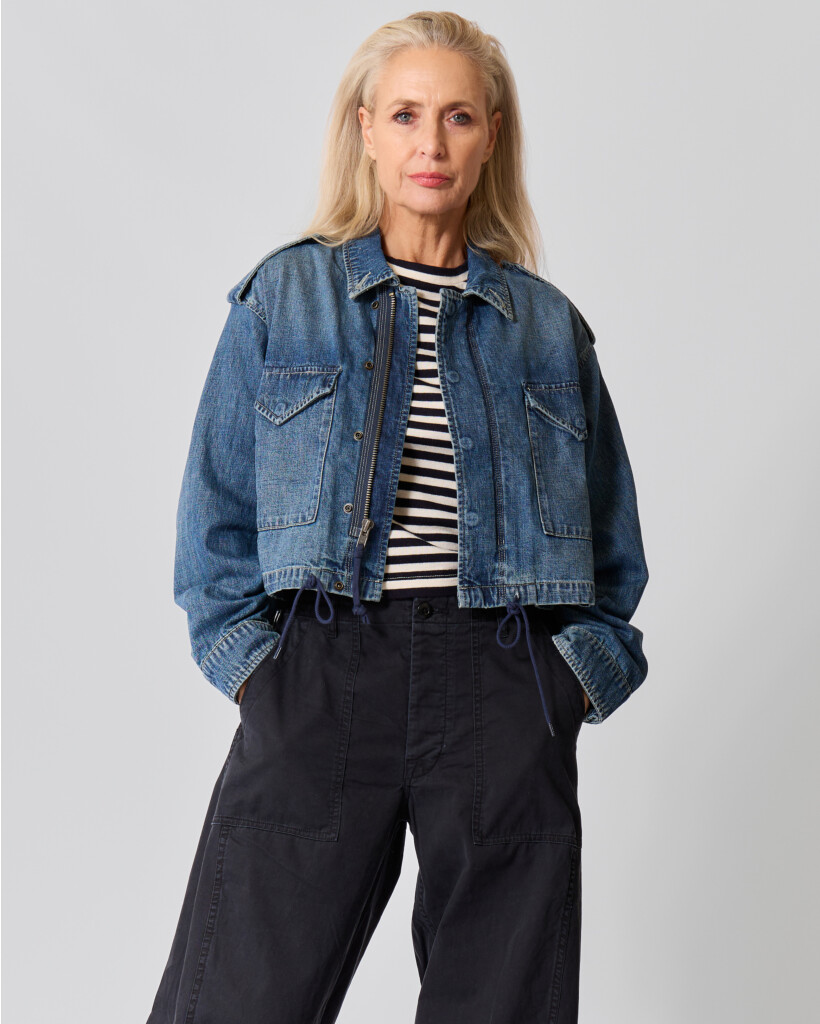Cropped Utility Jacket Shane Indigo