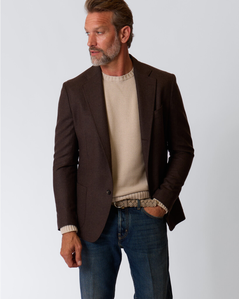Posillipo Single Breasted Wollen Colbert Marrone