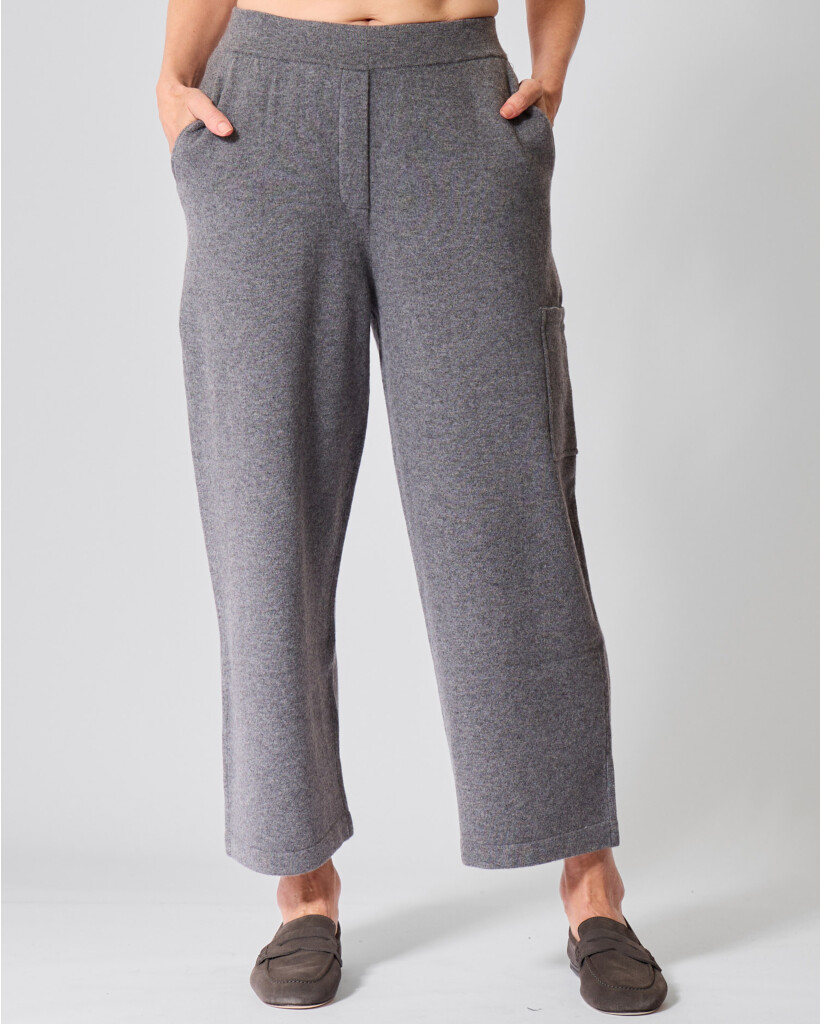 Wolblend Cargo Pantalon Grijs
