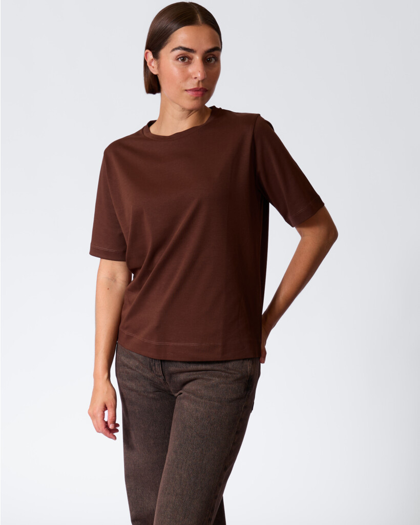 Biologisch Katoenen T-shirt Marone