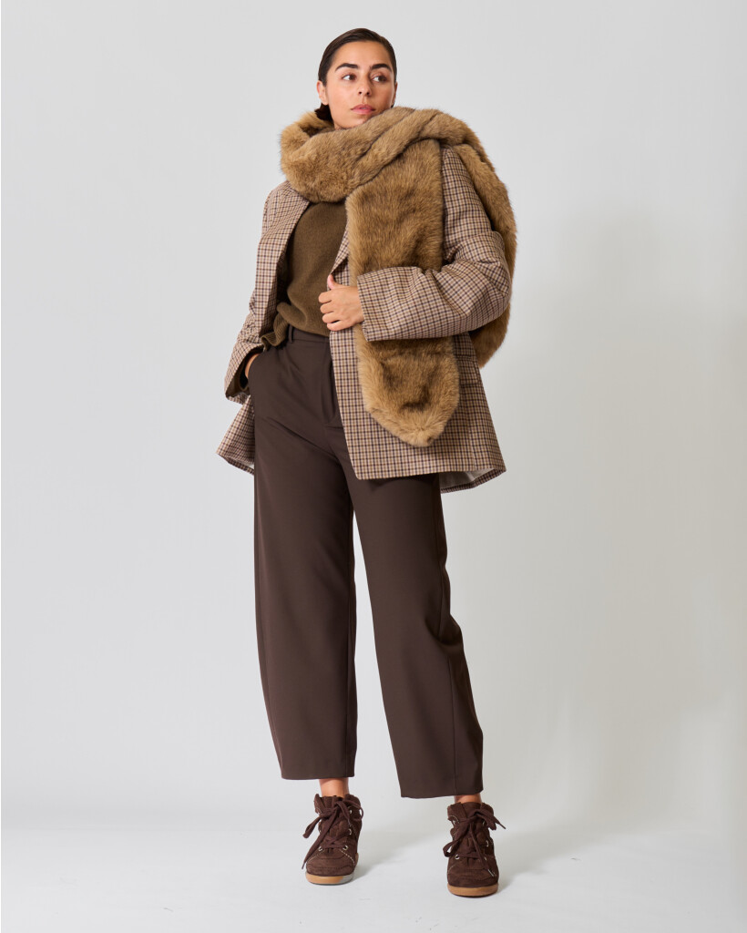 Advise Loose Cropped Pantalon Choco Brown