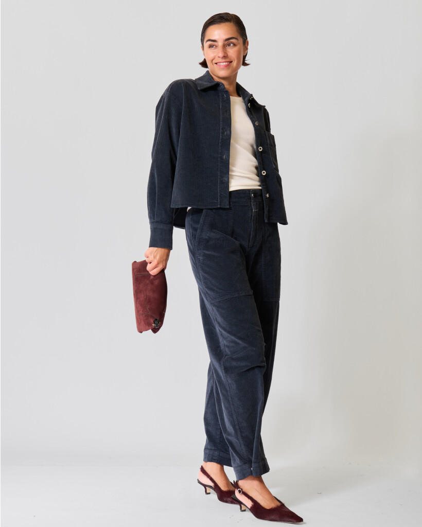 Rhannon Corduroy Pantalon Storm Blue