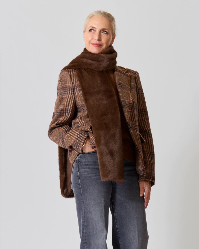 Faux Fur Sjaal Caramel