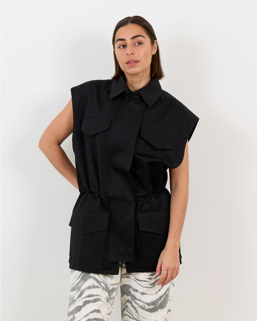 IRO Iziel Lang Gilet Zwart