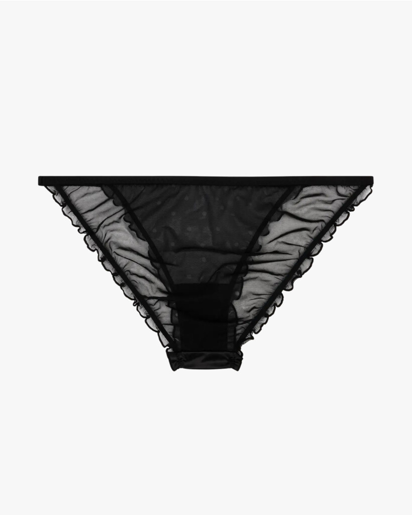 Isabel Tanga-slip Zwart Stippen
