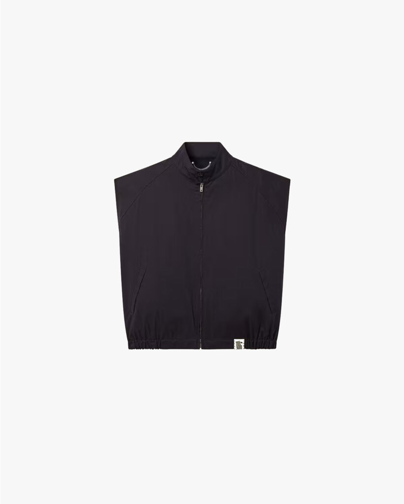 Bodywarmer met Rits en Kraag Navy