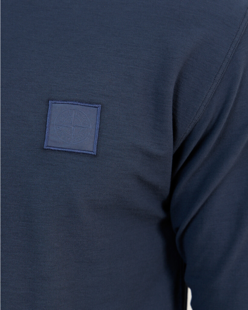 2100024 Ghost Slim-fit Long-sleeve T-shirt met Logo Blauw 