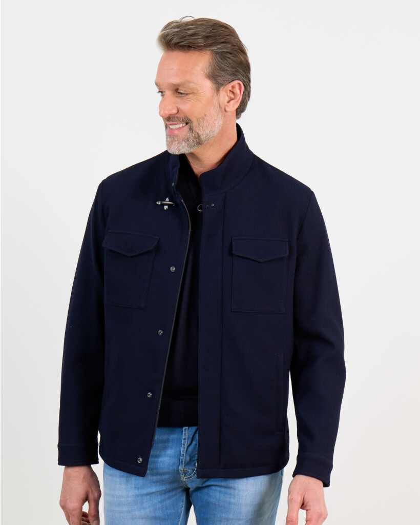 Wollen Jas Blauw