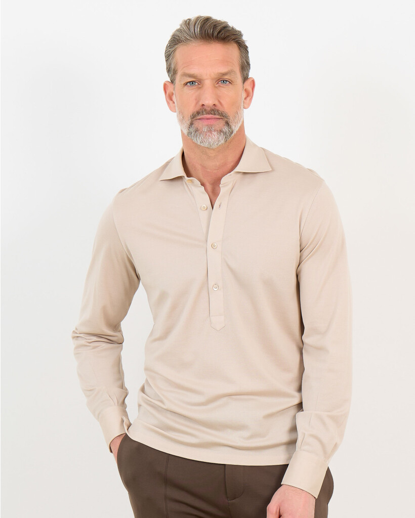 Lucille Pique Ultra Polo Shirt Beige
