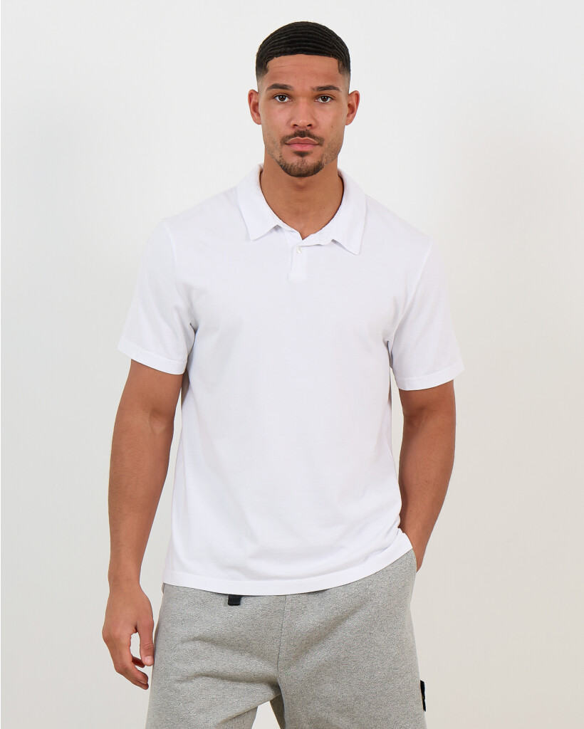 Sueded Jersey Polo Wit