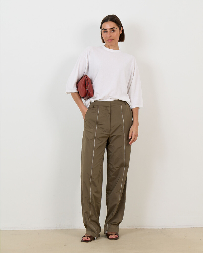 Sable Oversized Easy T-shirt Wit