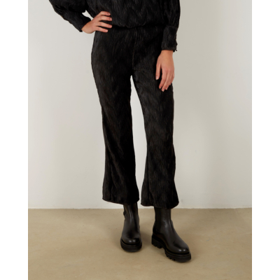 Ganni Satijnen pantalon zwart