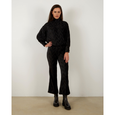 Ganni Satijnen pantalon zwart