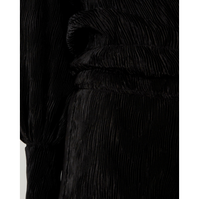 Ganni Satijnen pantalon zwart