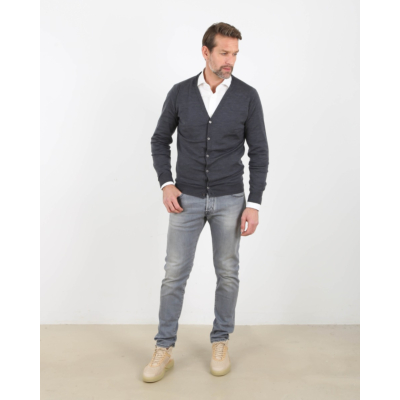 John Smedley Petworth Cardigan Charcoal