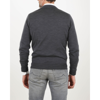 John Smedley Petworth Cardigan Charcoal